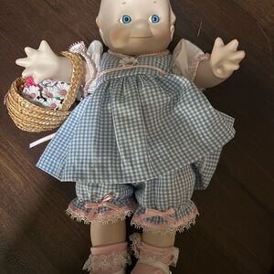 Vintage 1997 Danbury Kewpie Doll with Basket